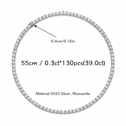 Moissanite Necklace "Endless Galaxy" – Elegant Sparkling Jewelry 0.3ct