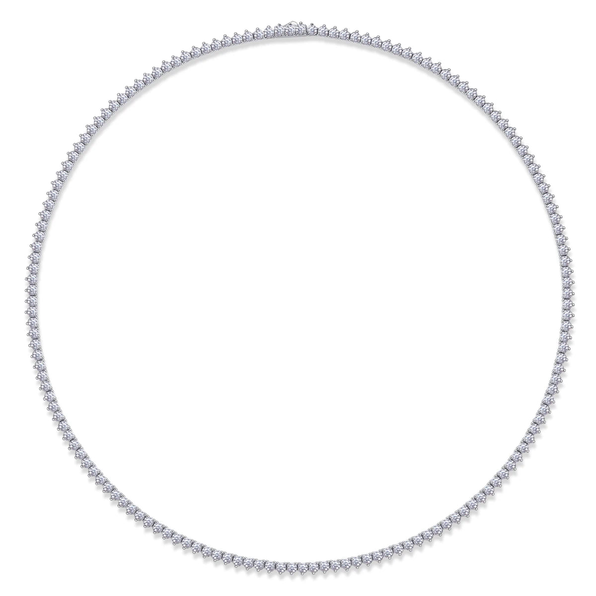 Solitaire Moissanite Necklace – Dazzling 3-Prong Sparkle