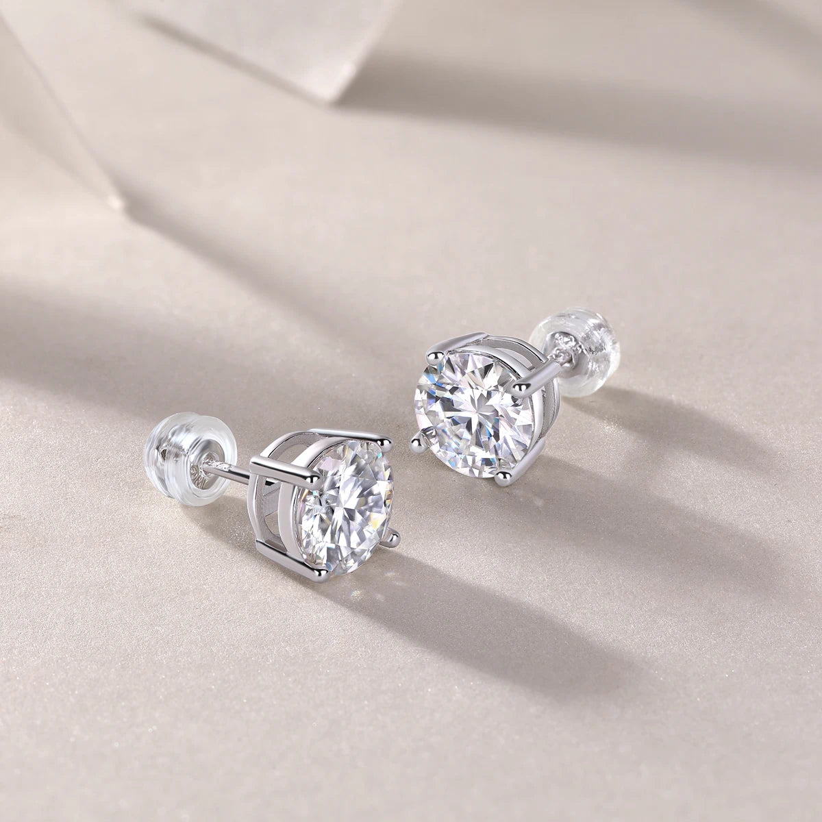 Pure Love Moissanite Stud Earrings – Dazzling Everyday Sparkle, Perfect for Romantic Moments