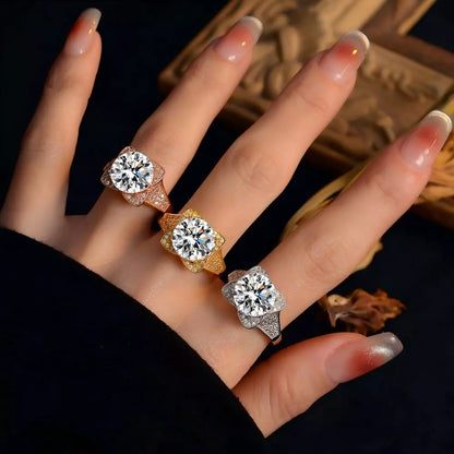 Celestial Halo Grande Solitaire 5CT