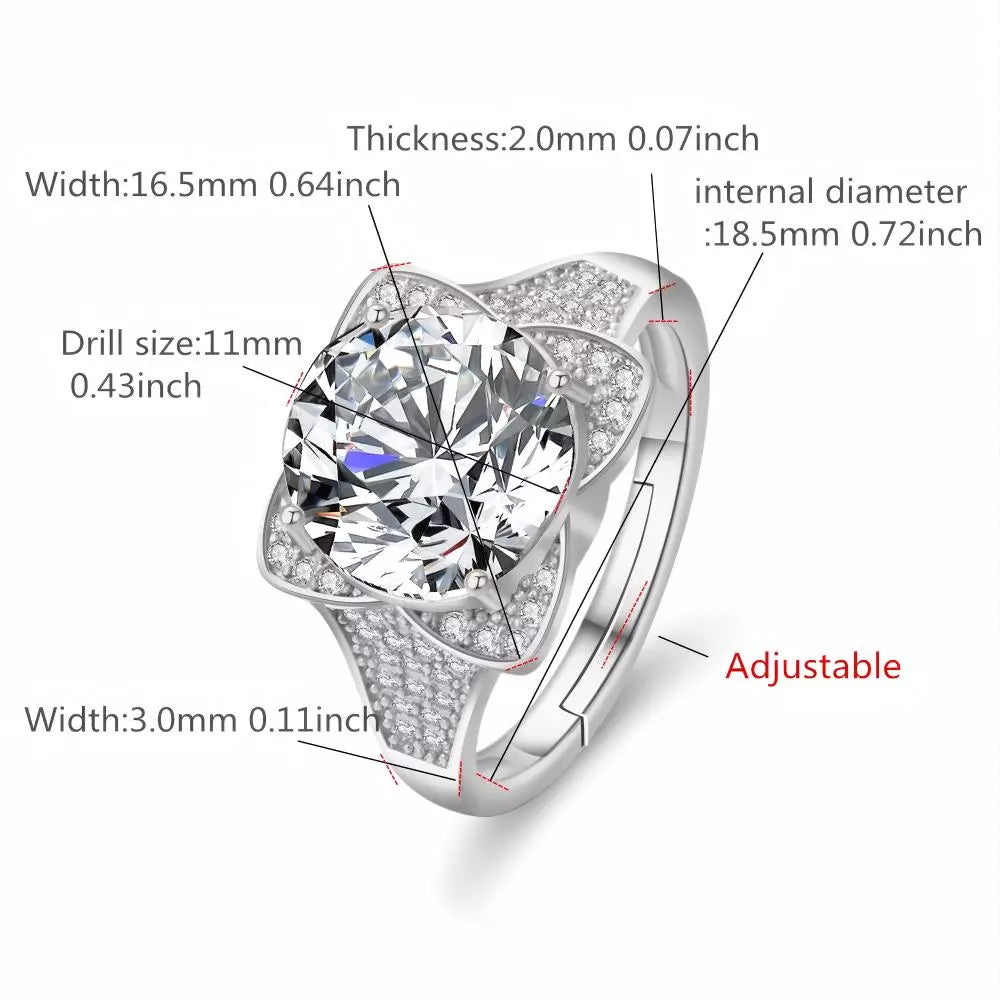 Celestial Halo Grande Solitaire 5CT