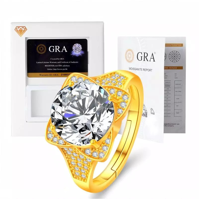 Celestial Halo Grande Solitaire 5CT