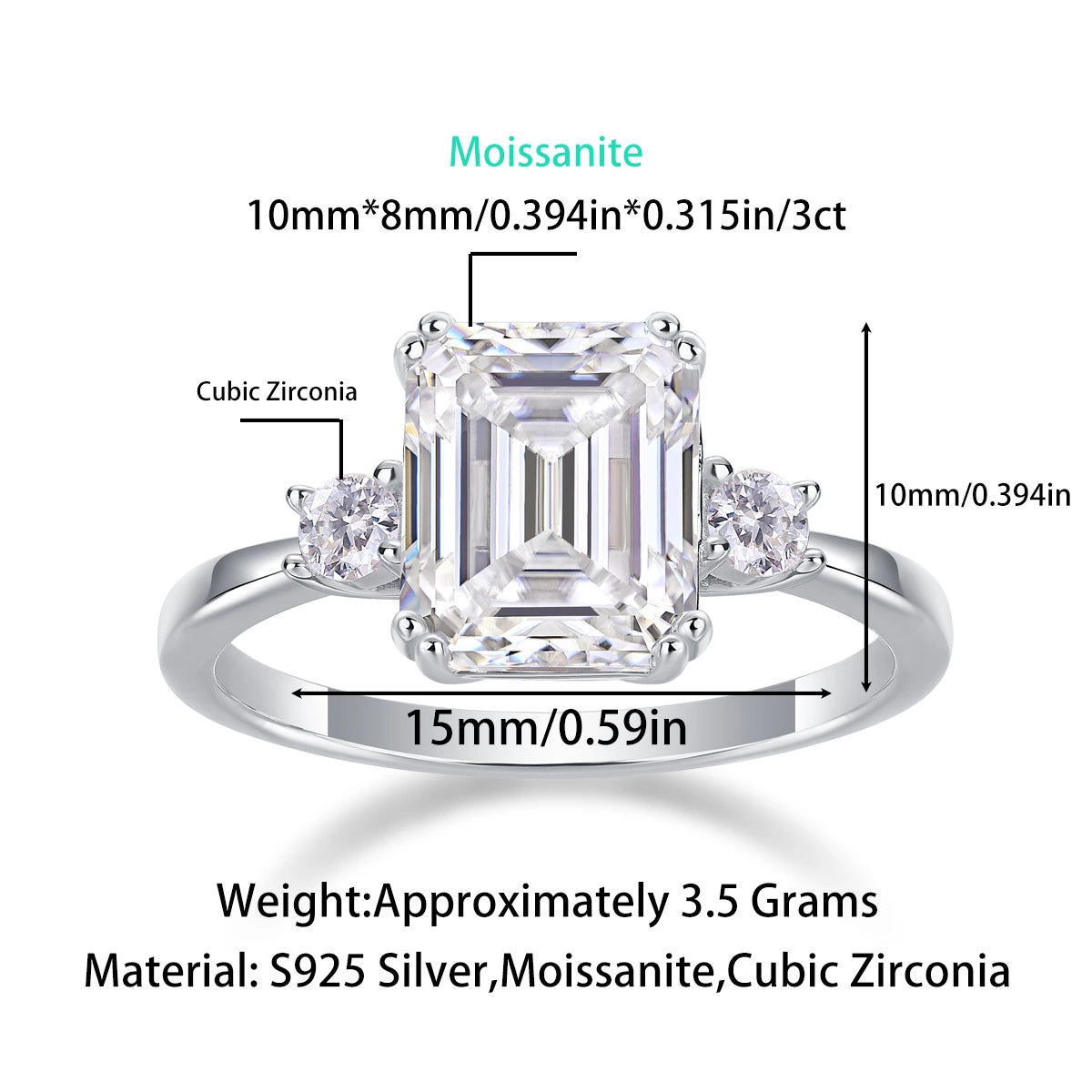Moissanite Keepsake Ring – Eternal Sparkle, Timeless Love