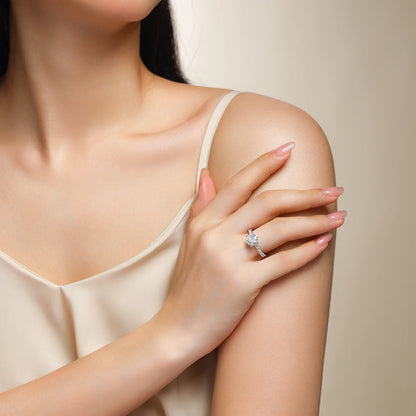 Goddess’s Fortune Moissanite Ring – Dazzling Star-like Brilliance, Elegant & Timeless Jewelry