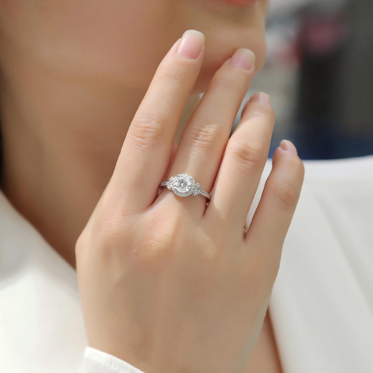 Lighthouse Moissanite Ring – Sparkling Starry Elegance for Women, Romantic Comfort Fit