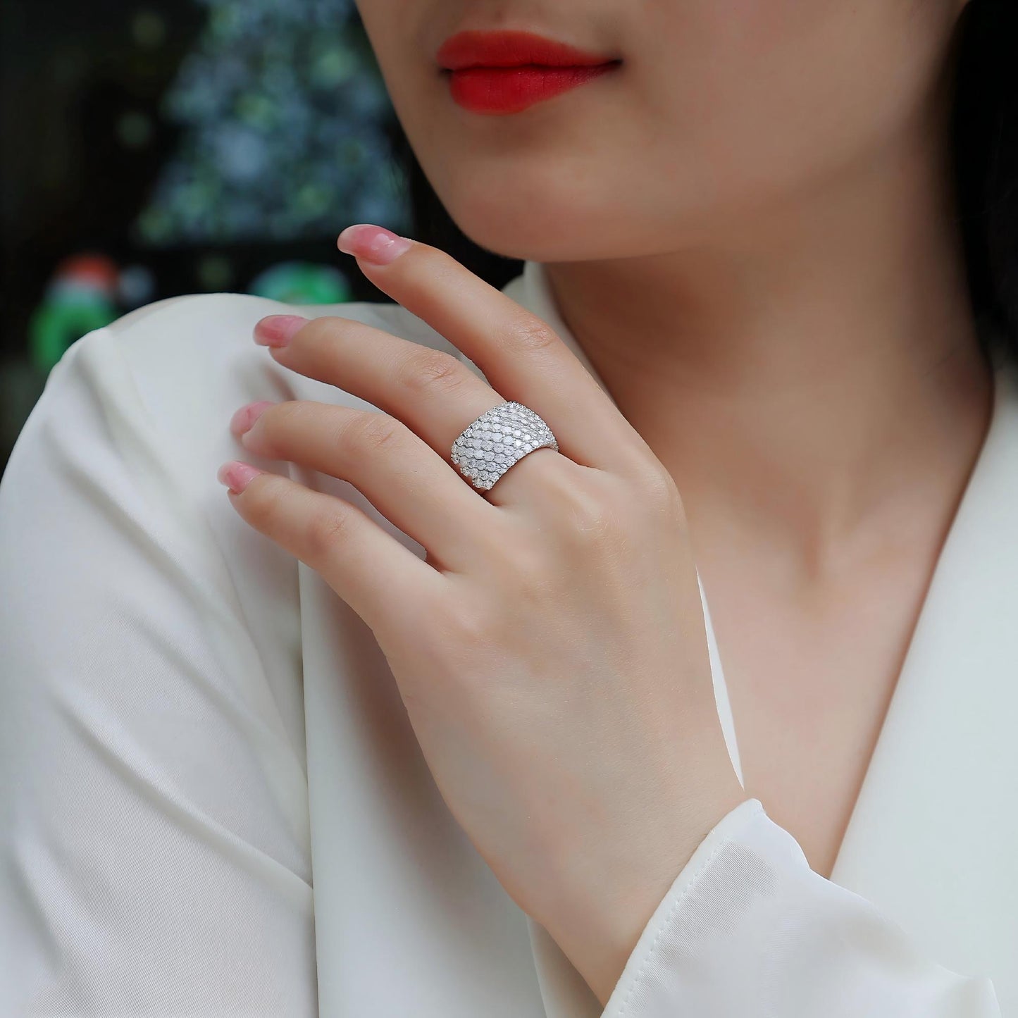 Moissanite Eternity Band Ring – Sparkling Brilliance, Timeless Elegance