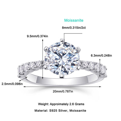 Goddess’s Fortune Moissanite Ring – Dazzling Star-like Brilliance, Elegant & Timeless Jewelry