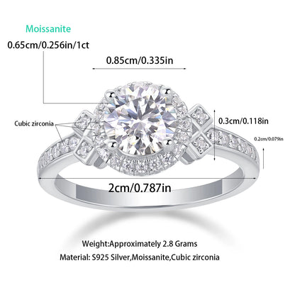 Lighthouse Moissanite Ring – Sparkling Starry Elegance for Women, Romantic Comfort Fit