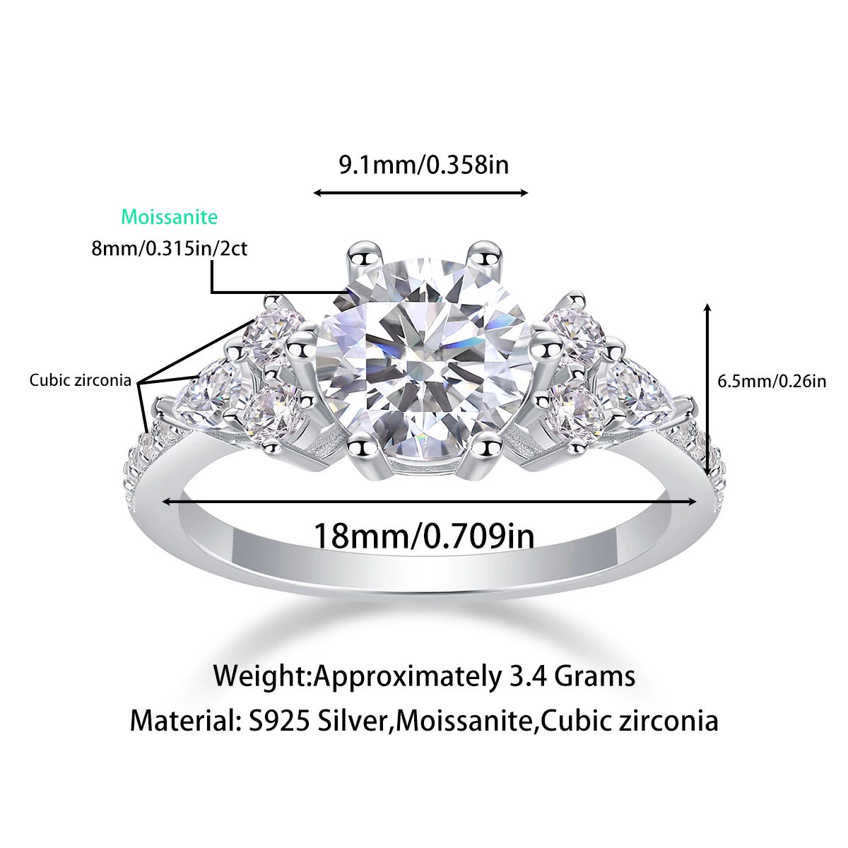Perfect Encounter – Moissanite Engagement Ring, Timeless Elegance and Radiant Sparkle