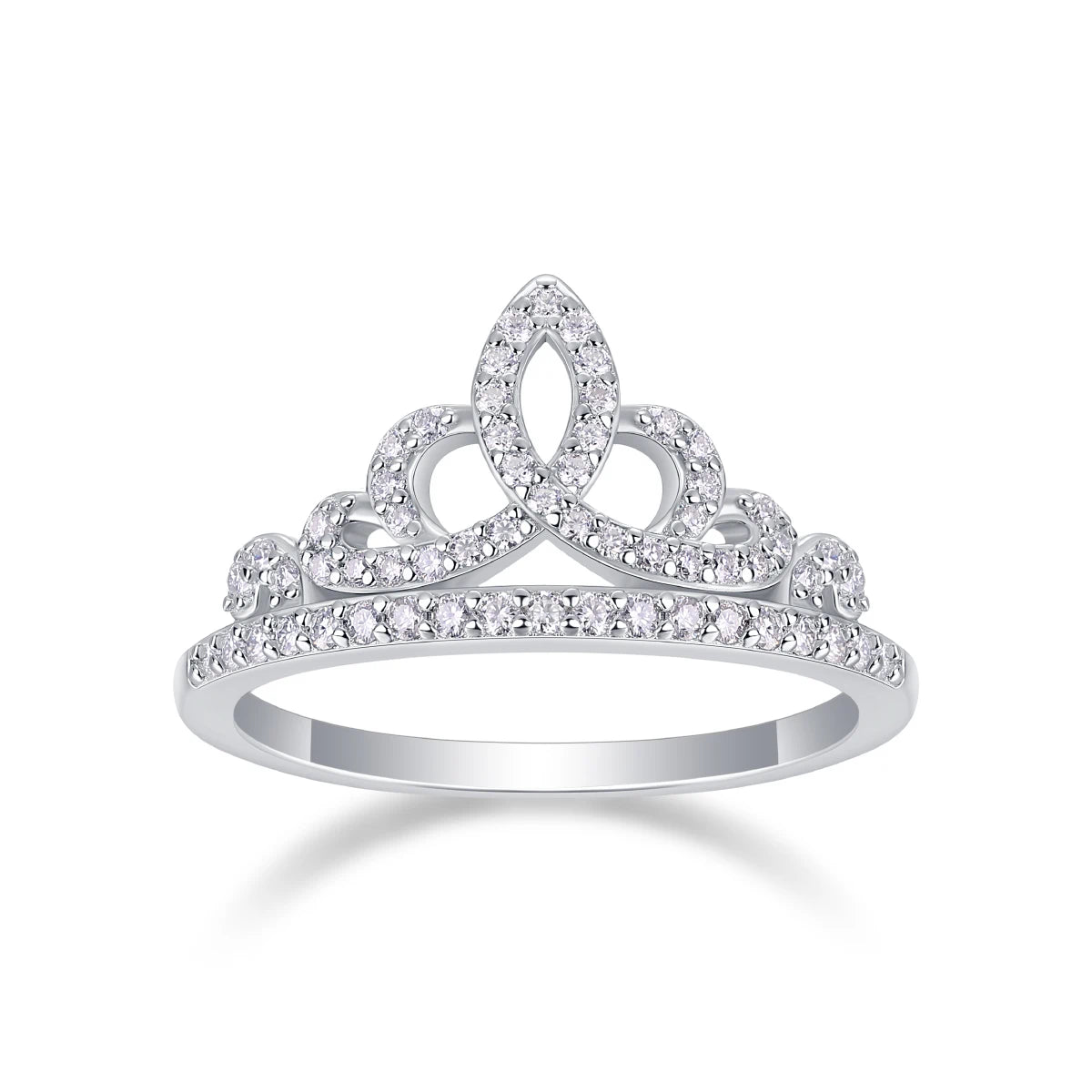 Summer Romance Moissanite Crown Ring – Elegant & Dazzling Design