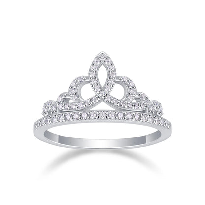 Summer Romance Moissanite Crown Ring – Elegant & Dazzling Design