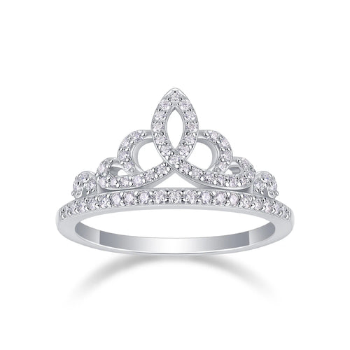 Summer Romance Moissanite Crown Ring – Elegant & Dazzling Design