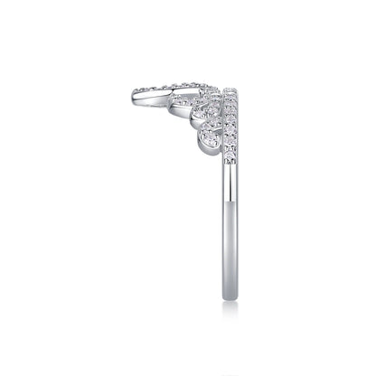 Summer Romance Moissanite Crown Ring – Elegant & Dazzling Design