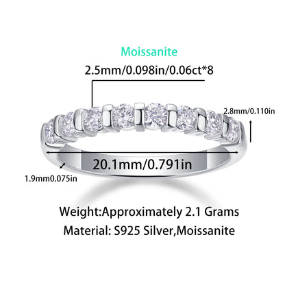 Resonance of Love Moissanite Ring – Dazzling 8-Stone Fashionable Elegance
