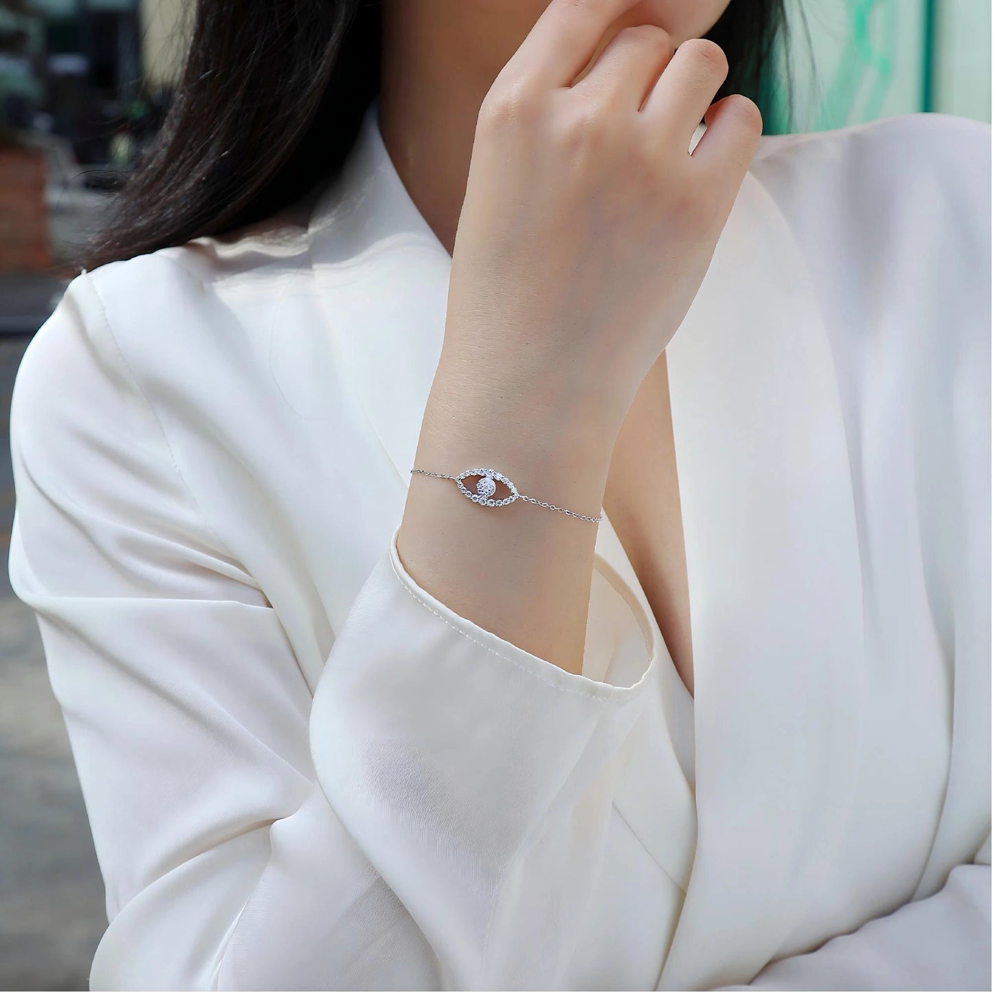 Wish Elf Moissanite Bracelet – Lucky Eye Sparkle