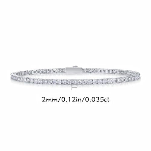 Gravity-Inspired Moissanite Bracelet – Geometric Sparkle, Luxurious Shine