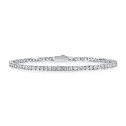 Gravity-Inspired Moissanite Bracelet – Geometric Sparkle, Luxurious Shine