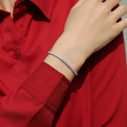 Moissanite Classic Full Pave Bracelet – Elegant & Timeless
