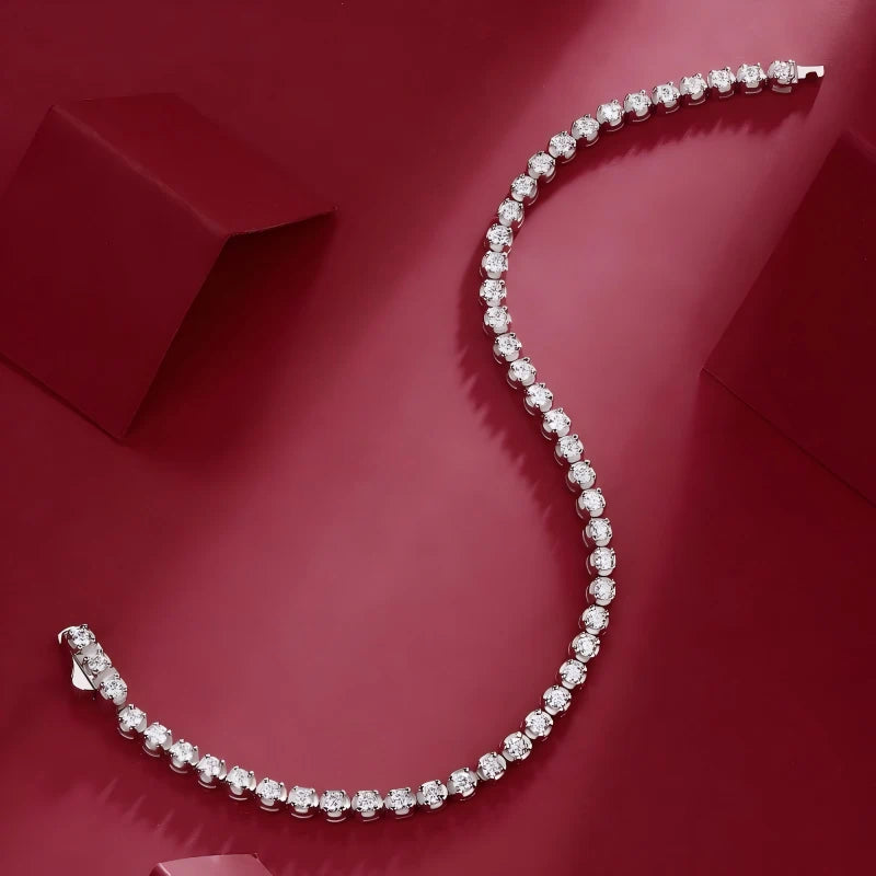 Moissanite Starry Sky Bracelet – Elegant & Sparkling. Length:16.5cm/6.5in