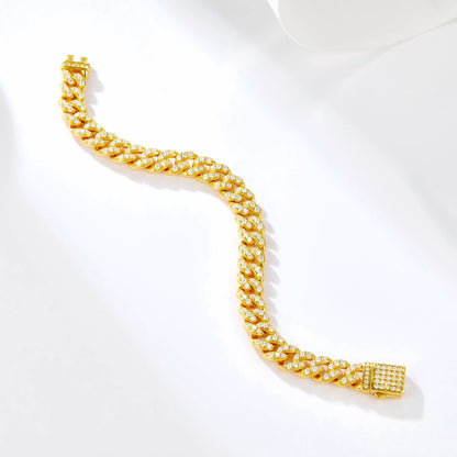 Moissanite Faith Light Bracelet – Modern Men's Cuban Link