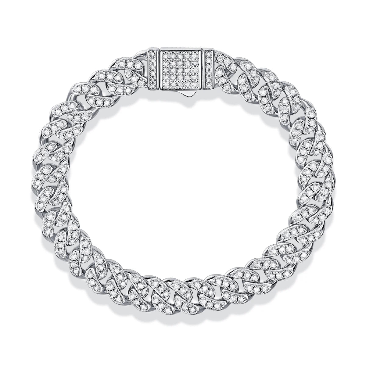 Moissanite Faith Light Bracelet – Modern Men's Cuban Link