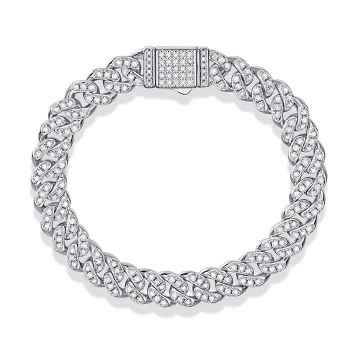 Moissanite Faith Light Bracelet – Modern Men's Cuban Link