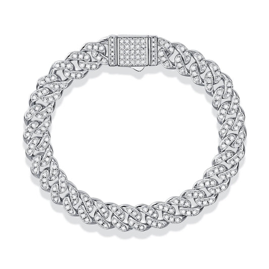 Moissanite Faith Light Bracelet – Modern Men's Cuban Link