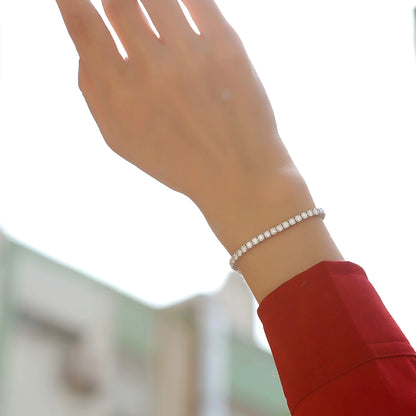Moissanite Classic Full Pave Bracelet – Elegant & Timeless