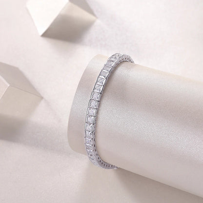 Moissanite Time Tunnel Bracelet – Elegant Minimalist Jewelry