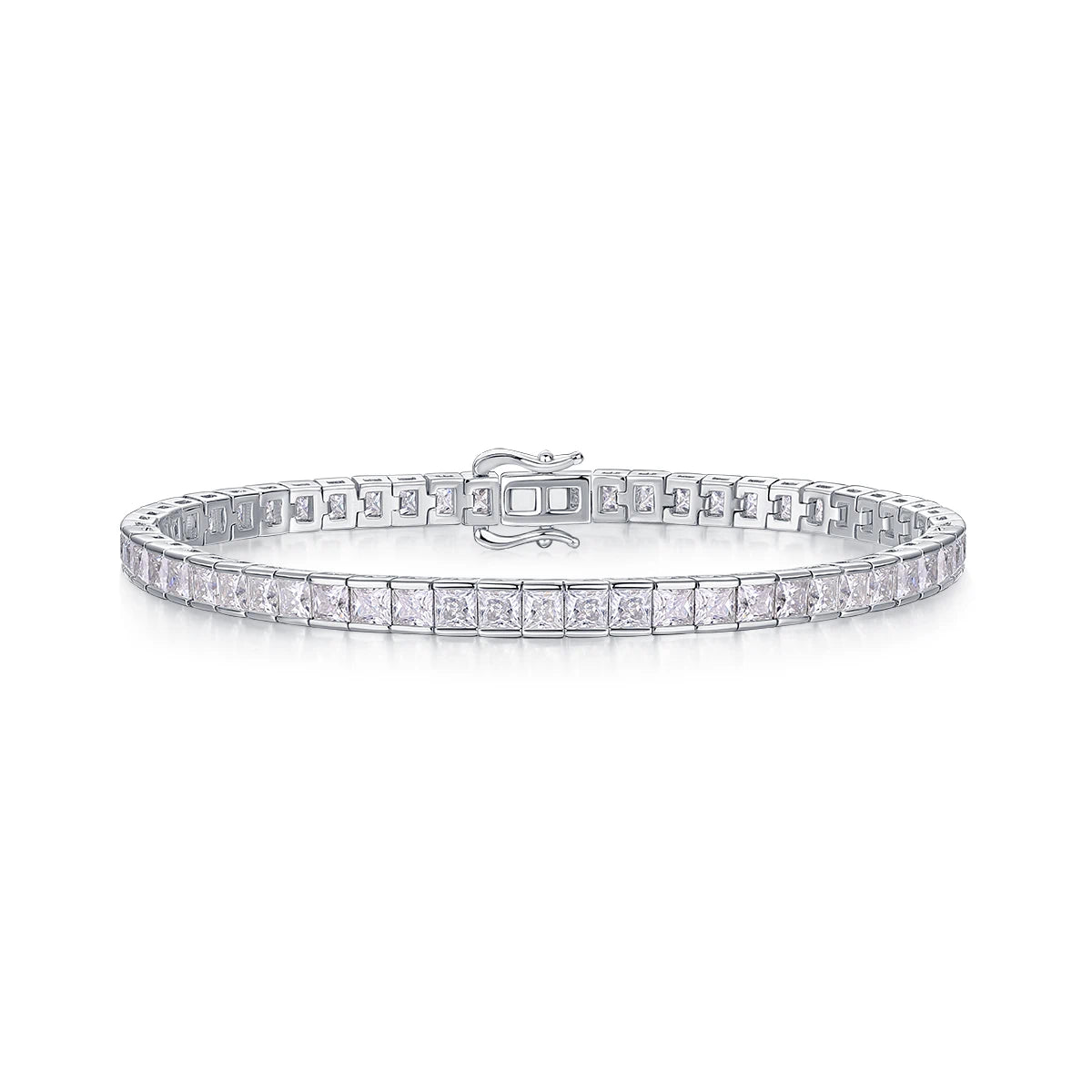Moissanite Time Tunnel Bracelet – Elegant Minimalist Jewelry