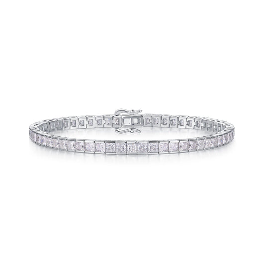 Moissanite Time Tunnel Bracelet – Elegant Minimalist Jewelry