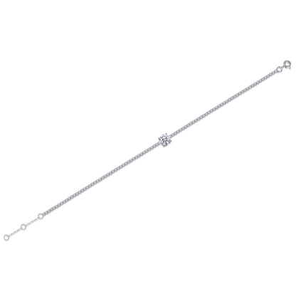 Moissanite Sparkle Bracelet – Elegant Round-Cut Diamond Look