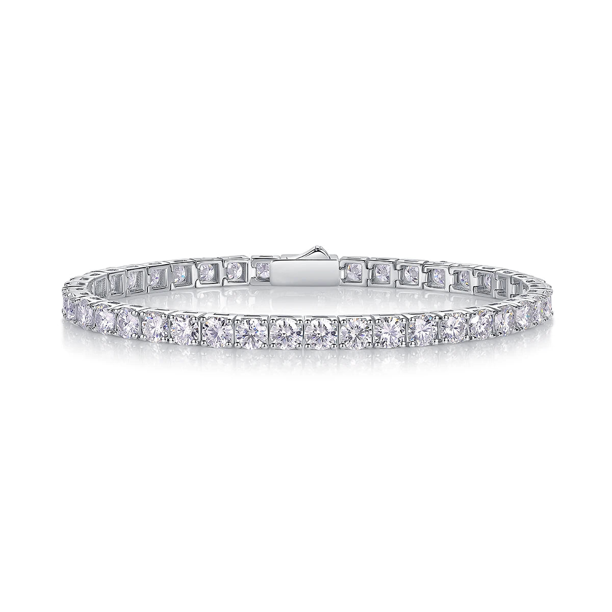 Gravity-Inspired Moissanite Bracelet – Geometric Sparkle, Luxurious Shine