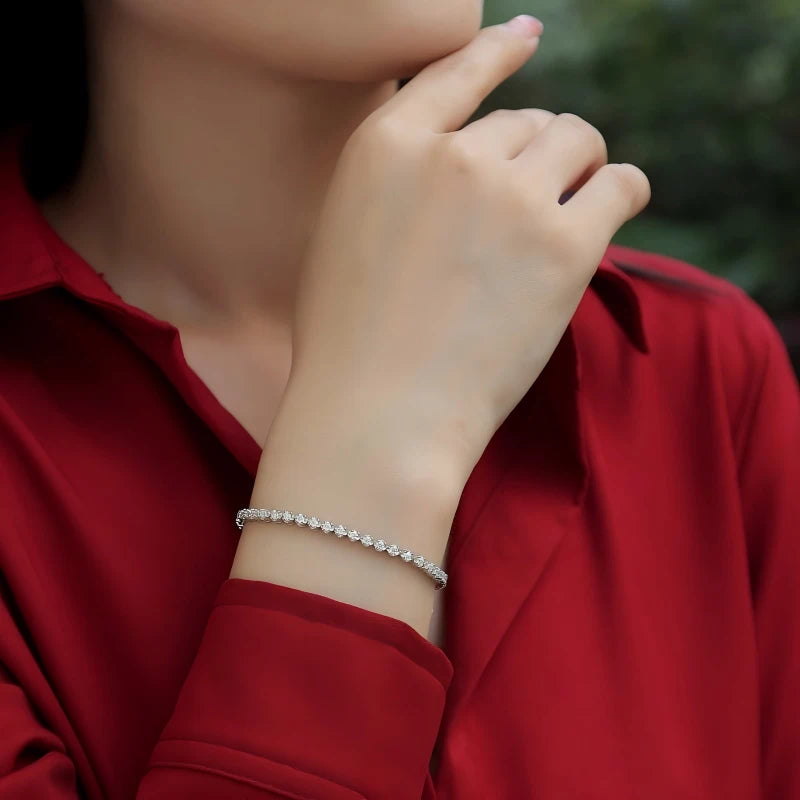 Moissanite Starry Sky Bracelet – Elegant & Sparkling. Length:16.5cm/6.5in