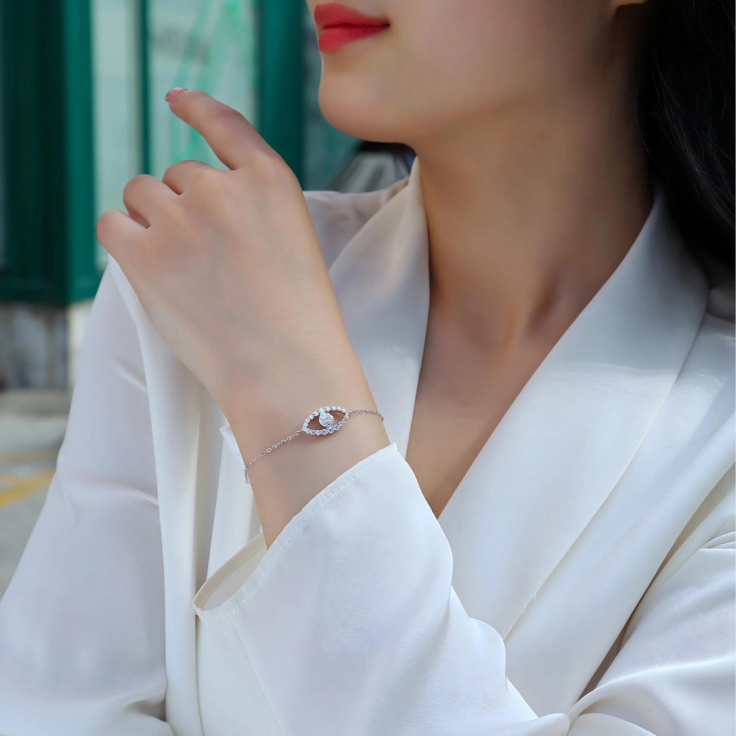 Wish Elf Moissanite Bracelet – Lucky Eye Sparkle