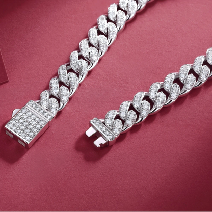 Moissanite Faith Light Bracelet – Modern Men's Cuban Link