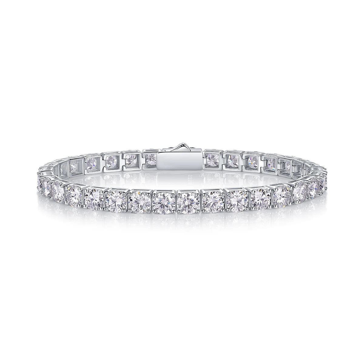 Gravity-Inspired Moissanite Bracelet – Geometric Sparkle, Luxurious Shine