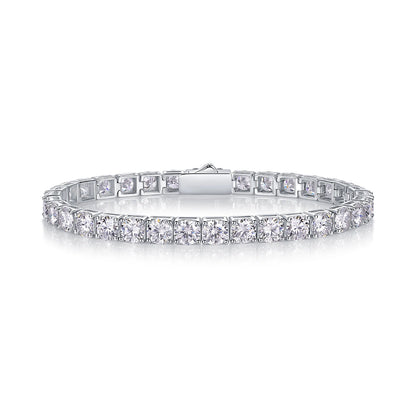 Gravity-Inspired Moissanite Bracelet – Geometric Sparkle, Luxurious Shine