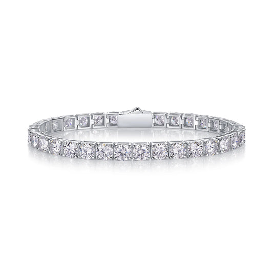 Gravity-Inspired Moissanite Bracelet – Geometric Sparkle, Luxurious Shine