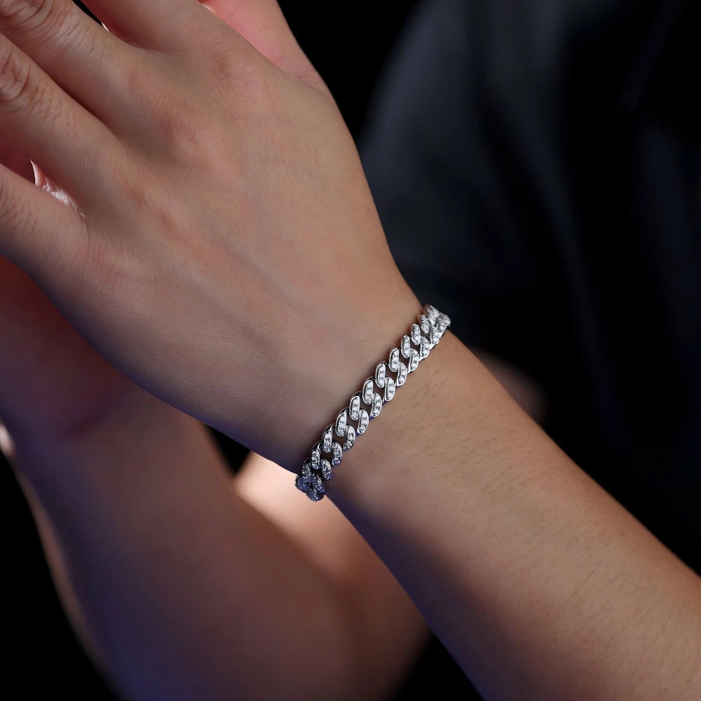 Moissanite Faith Light Bracelet – Modern Men's Cuban Link