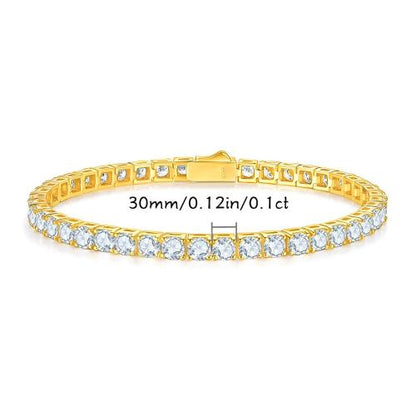 Moissanite Classic Full Pave Bracelet – Elegant & Timeless