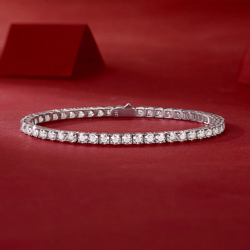 Moissanite Classic Full Pave Bracelet – Elegant & Timeless