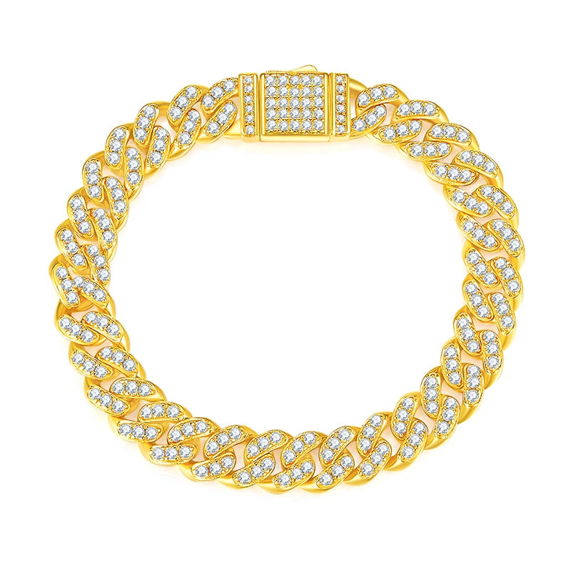 Moissanite Faith Light Bracelet – Modern Men's Cuban Link