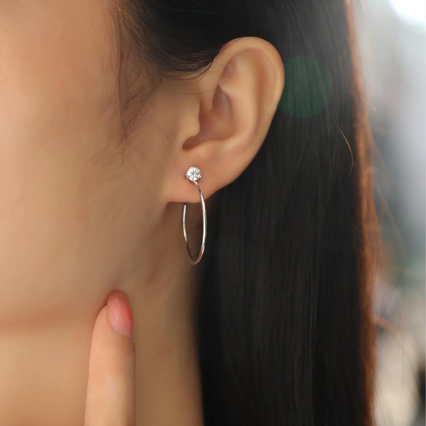 Moissanite Stud Earrings – Enchanting Afternoon Sparkle