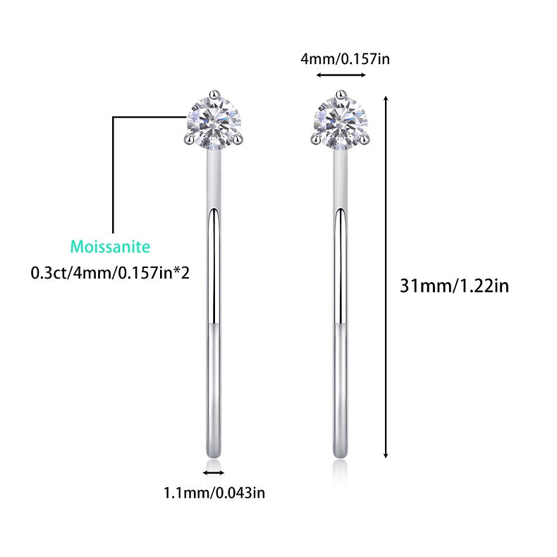 Moissanite Stud Earrings – Enchanting Afternoon Sparkle