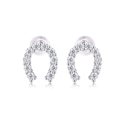 Moissanite Happiness Stud Earrings – Elegant Everyday Sparkle