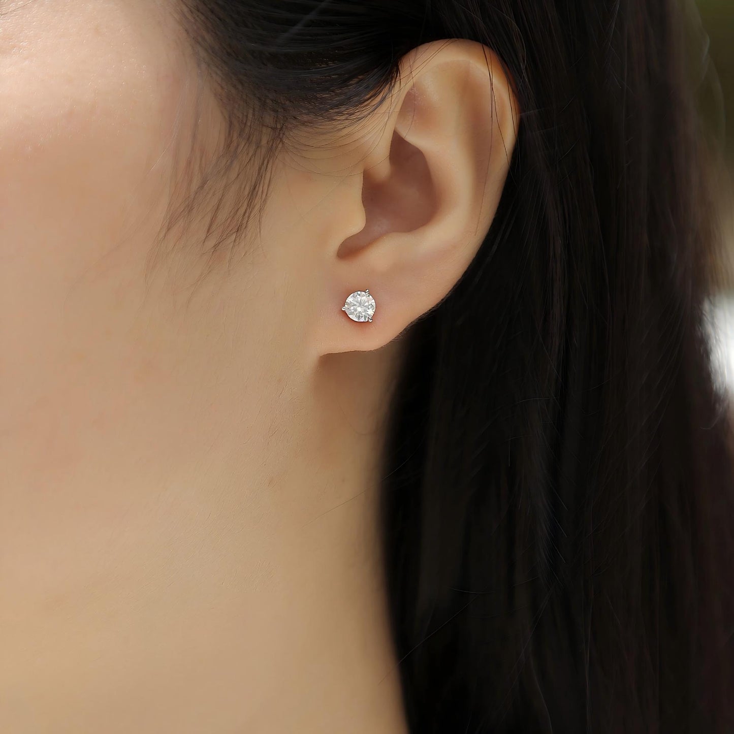 Moissanite Stud Earrings | Minimalist Sparkle for Everyday Elegance
