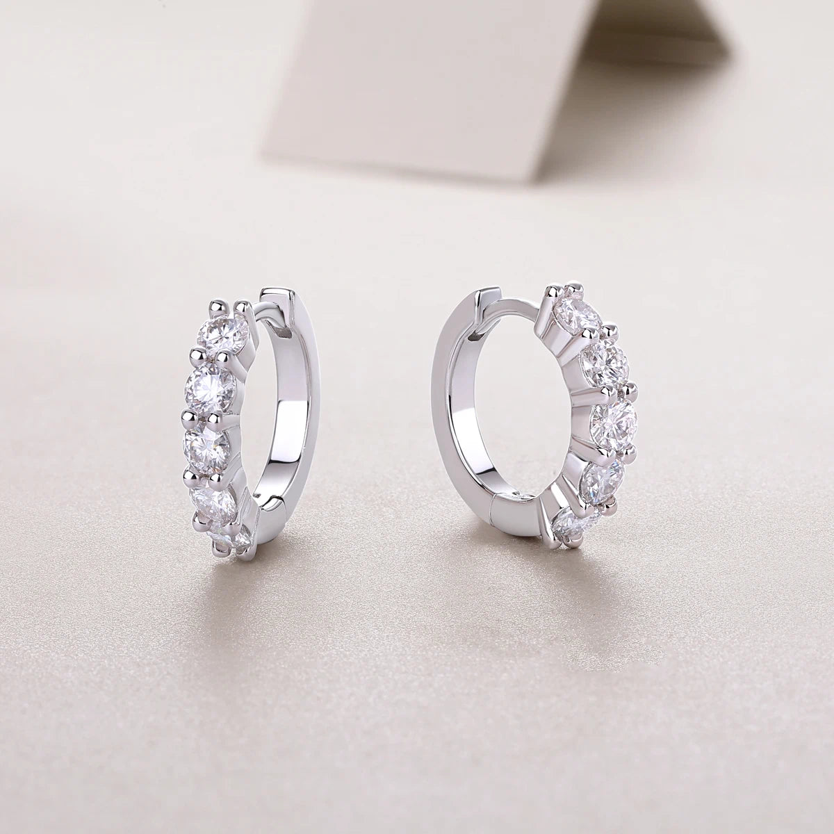 Dawn Moissanite Stud Earrings – Sparkling Starry Elegance