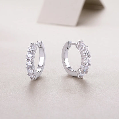 Dawn Moissanite Stud Earrings – Sparkling Starry Elegance