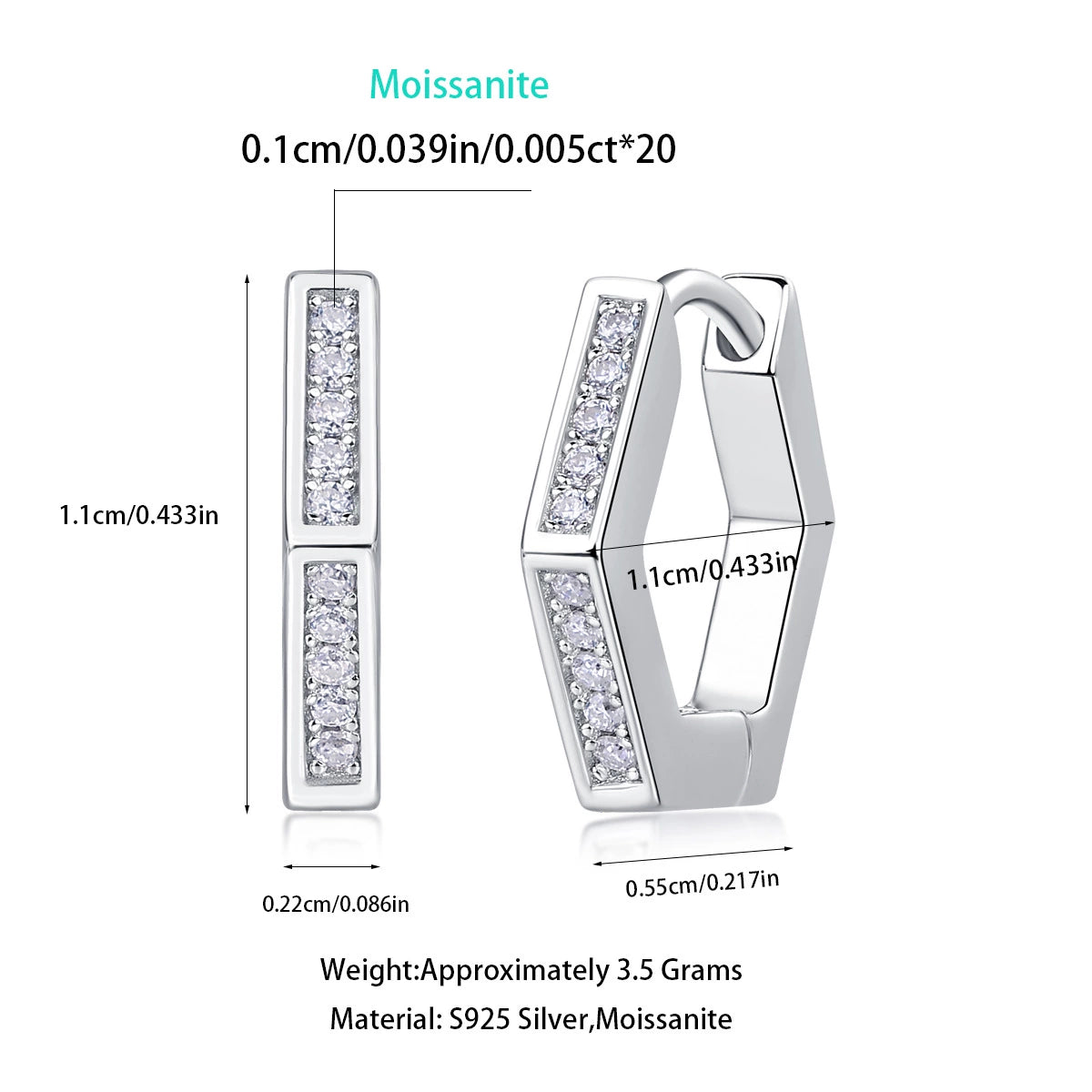 Stellar Moissanite Stud Earrings – Dazzling Starry Elegance